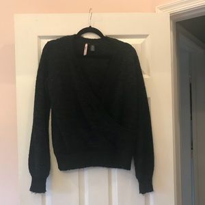 Adorable faux wrap sweater!